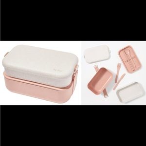 Our Place Layered Lunch Box with Clips + Utensils/ never used!